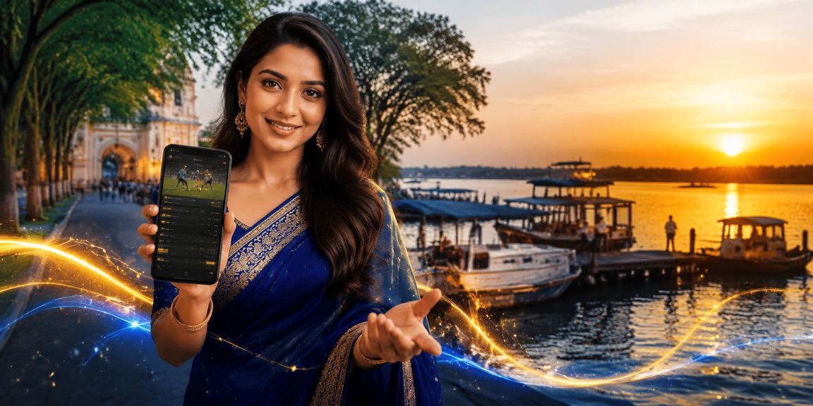 রাজশাহীতে মোবাইলে স্পোর্টস বেটিং উপভোগ করছেন একজন তরুণ